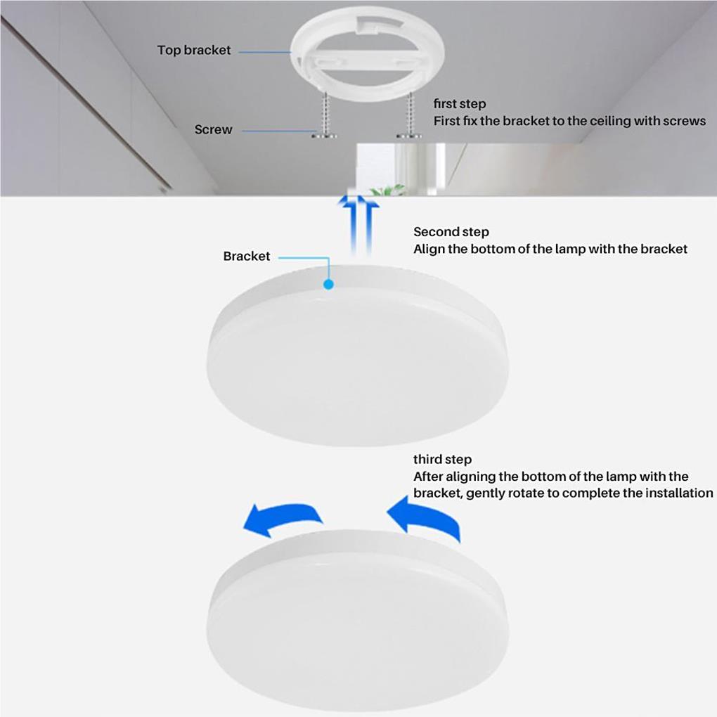 12W Home High Brightness Ceiling Lamp Staise Warehouse Induction Light AC 165-265V Human Sensing Lamps Lighting Accessories