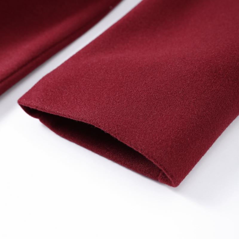 Women's Fashion Double Breasted Lapel Thicken Long Coat Pockets Long Sleeves Overcoat Winter Loose High Street Outwear