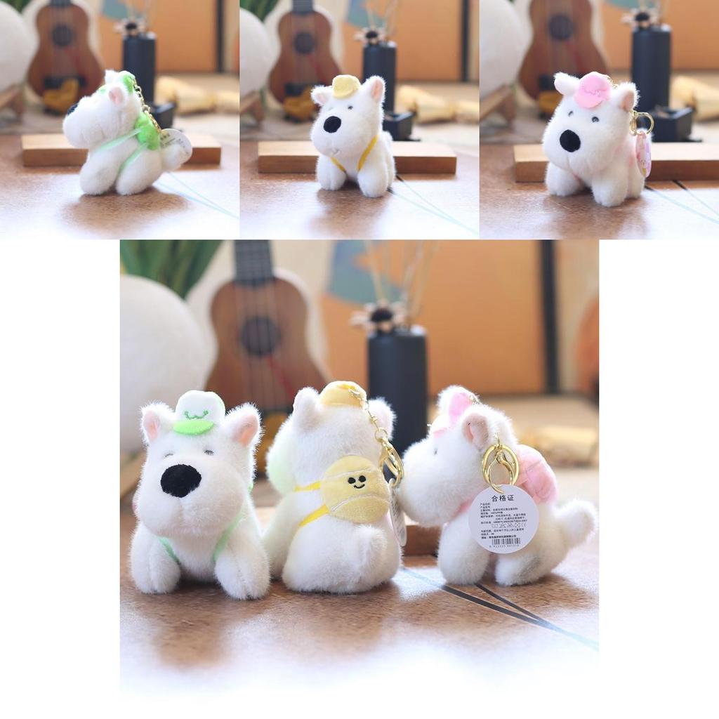 Dog Plush Toy Keychain Stuffed Animal Bag Charm Super Soft Gift For Teens