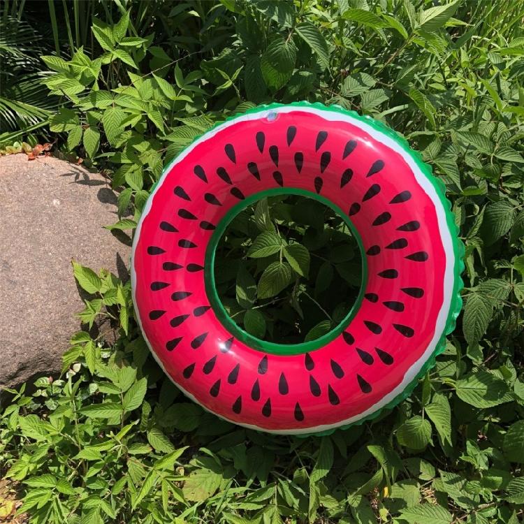 Inflatable Swimming Rings Watermelon Pattern Swim Tube Floatie Beach Swimming Party Toy for Pool, Bath Toy, Party