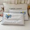 Soft Cotton Double Layer Gauze Kids Pillowcase With Fiber Filled Pillow Core Toddlers 30x50cm Cartoon Design