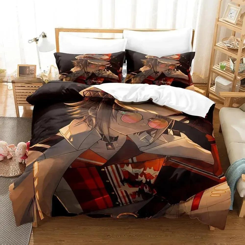 Mysta Rias Printed Bed Set Duvet Cover Pillowcase Bedding Set Bed Linen Sheet Quilt Cover Full Size 3D Print Anime Kawaii Girls