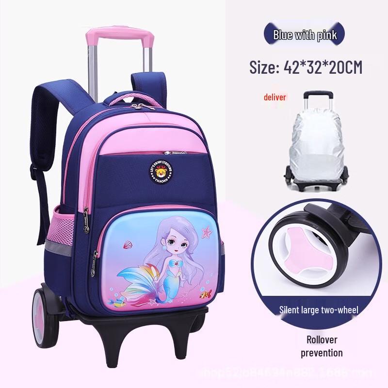 Stair-Climbing Dual-Use Trolley Schoolbag One Size