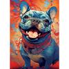 The French Bulldogs Vintage Poster Canvas Prints Ukiyoe Bulldogs Wall Art Decor Aesthetic Prints Dog Home Room Wall Decoration
