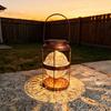 Outdoor Solar Lantern Waterproof Rechargeable Camping Lamp Hanging Decorative Light for Outside Garden