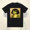 Funny Frog Graphic Print Tshirts for Unisex Summer Casual Loose Fashion Streetwear Tops Women Crew Neck Short Sleeve Tshirts