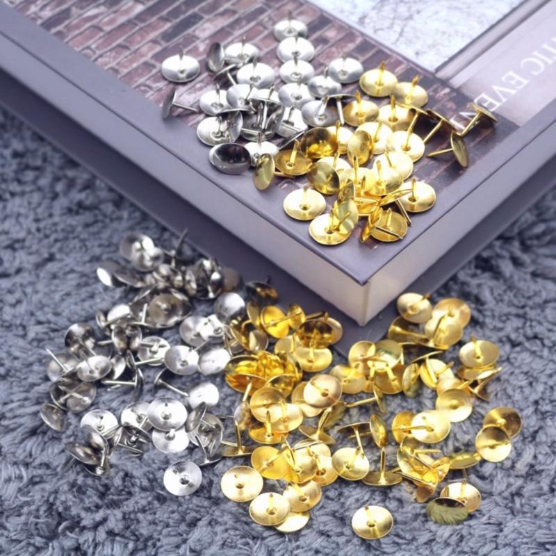 100Pcs Colors Push Pins Colorful Decorative Thumb Tacks Roundness Head Push Pins
