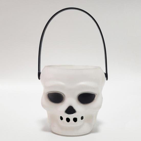 2Pcs Halloween Candy Buckets Witch Cauldron Ghost Pumpkin Skull Bucket Trick or Treat Candy Bowl Party Supplies Home Decoration