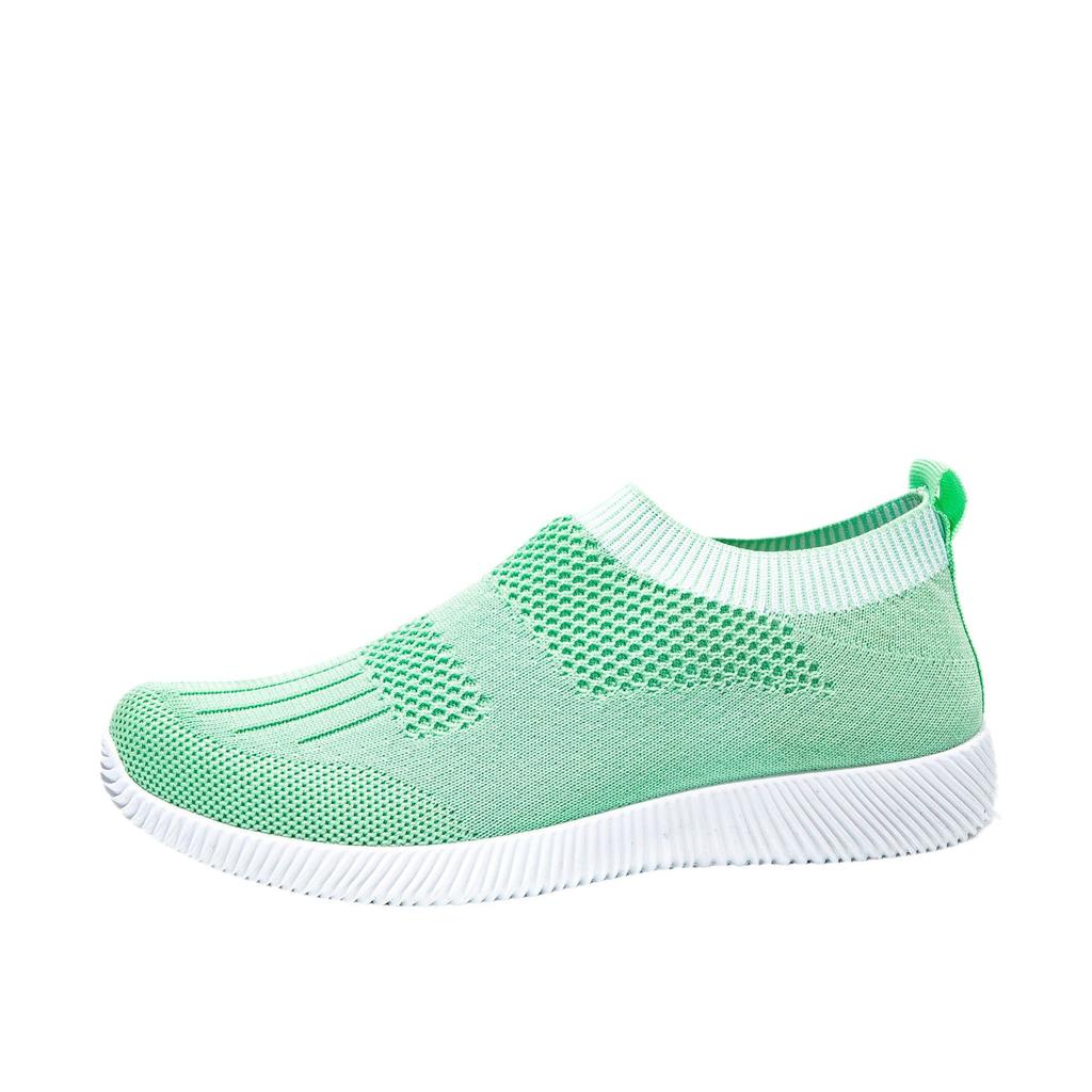 Casual shoes women's shoes fashion fly-woven shoes new breathable sports running shoes foreign trade low-top soft-soled comfortable socks shoes