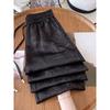 Acetate Magic Pants for Women with National Style Print, Narrow Wide-Leg Pants, 2026 Spring/Summer New High-Waisted Slimming Drapey Cool Pants
