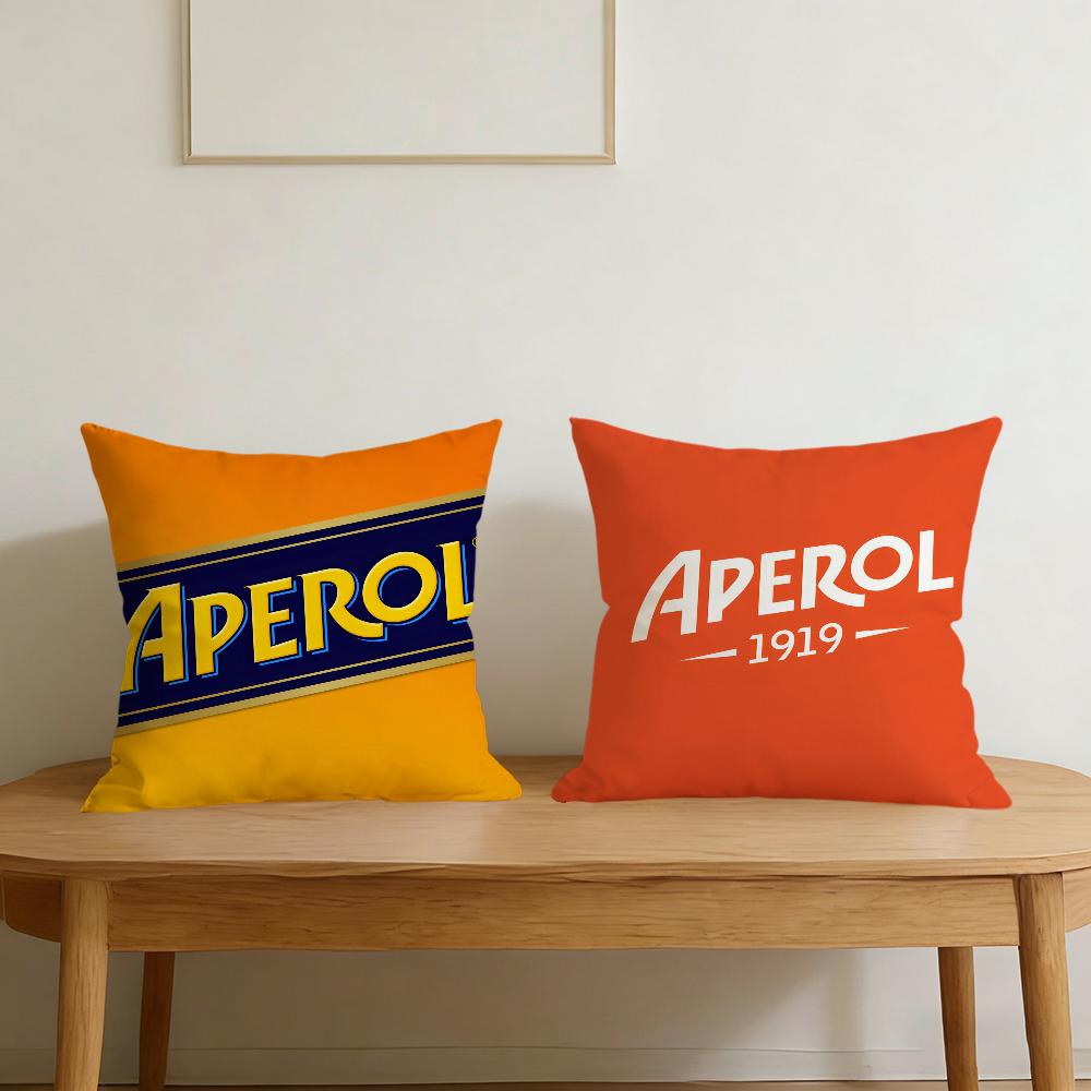 A-Aperol Logo S-Spritz-Z Cushion Cover For Pillow Printing Sofa Decoration Home Car Room Coffee Shop Office Nordic Simplicity