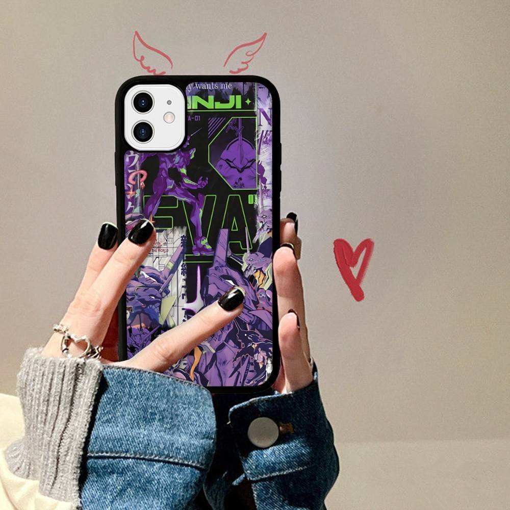 

Чехол для телефона N-Neon G-Genesis E-Evangelion для iPhone 16 15 14 13 12 11 Pro Max Plus Ударопрочный Жесткий Чехол из ТПУ+ПК iPhone 17 Air
