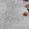 White Beaded Sequins Lace Patch Silver Sequin Wedding Dress Applique  Wedding Dress