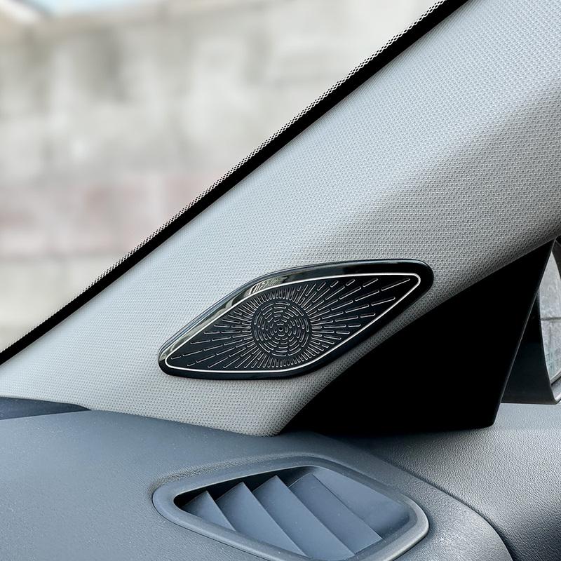 For Kia K4 2024 2025 2026 Black Silver Stainless Steel A-pillar Tweeter Speaker Cover Trim Interior Parts