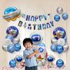 Space Astronaut Birthday Balloon & Backdrop Set for Boys