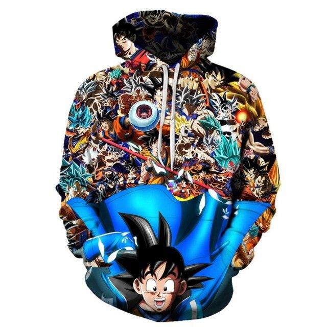 Goku Hoodie Men Boy Cartoon 3d Print 