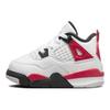 Air Jordan 4 Retro TD Κόκκινα Τσιμέντα Βρεφικά Αθλητικά Παπούτσια Λευκά Φωτιάς-Κόκκινο Μαύρο BQ7670-161