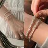 Women's S925 Silver Simple Chain Ball Double 2-type Bracelet