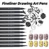 12 Stück beliebter Nagellack-Graffiti-Nadelstift-Werkzeug schnelltrocknend wasserdicht Ziehlinie Nagel handgezeichnete Linie Comic-Design Marker