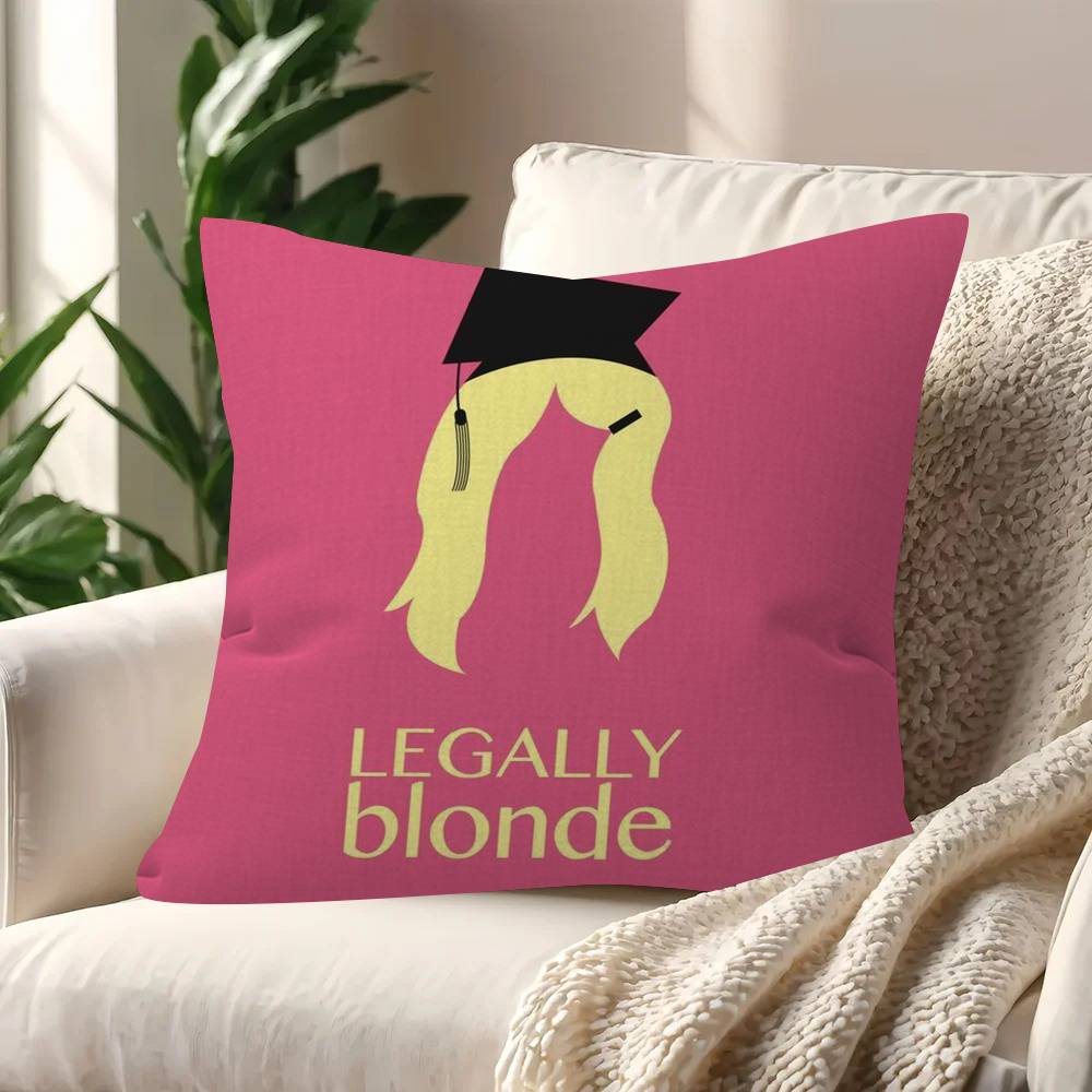Movie L-Legally Logo B-Blonde 45*45Cm Cushion Cover Pillow Cover Decor Pillowcase Home Pillowcase For Couch Pillow