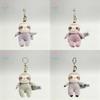 Plush Lazy Mouse Keychain With Polyester Fiber For Backpack And Bag Decor