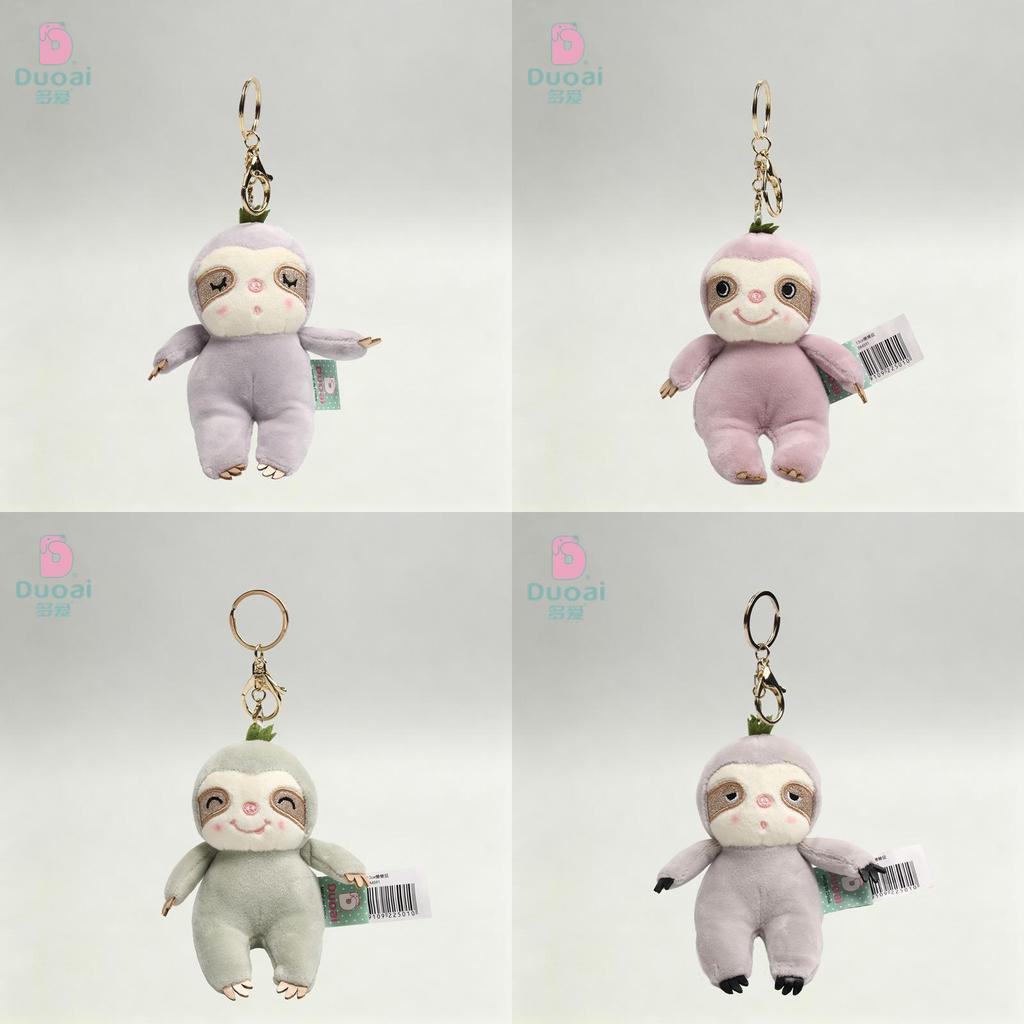 Plush Lazy Mouse Keychain With Polyester Fiber For Backpack And Bag Decor