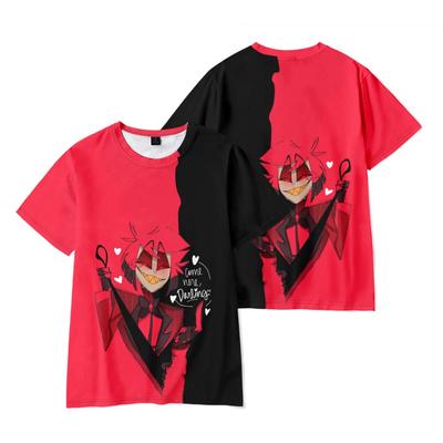 Camiseta de manga corta para hombre y mujer, ropa de Fitness para Hotel Hazbin, camiseta de Cosplay, verano