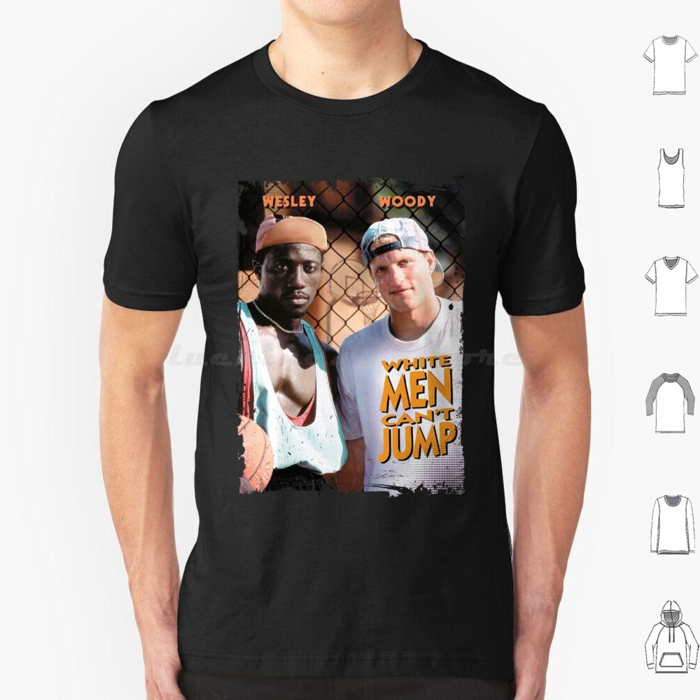 T-shirt White Men Cant Jump Cotone Uomo Donna Stampa Fai da te White Men Cant Jump Film di Pallacanestro Vintage Film anni '90 Nostalgia anni '90