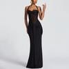 European & American Ruched Long Dress - Fashionable Sexy Open Back Hip-Hugging Style (2026 Collection)