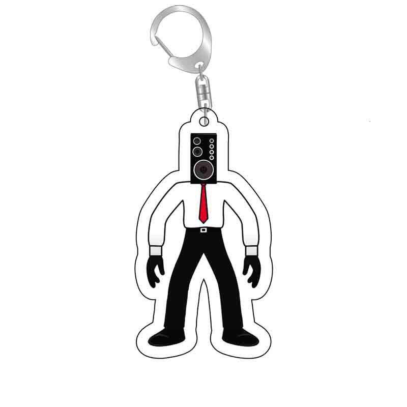 Skibidi Toilet Cameraman Speakerman Acrylic Products Keychain Funny Jewelry Friends Fans Gift Bag Charms Souvenir Accessorie