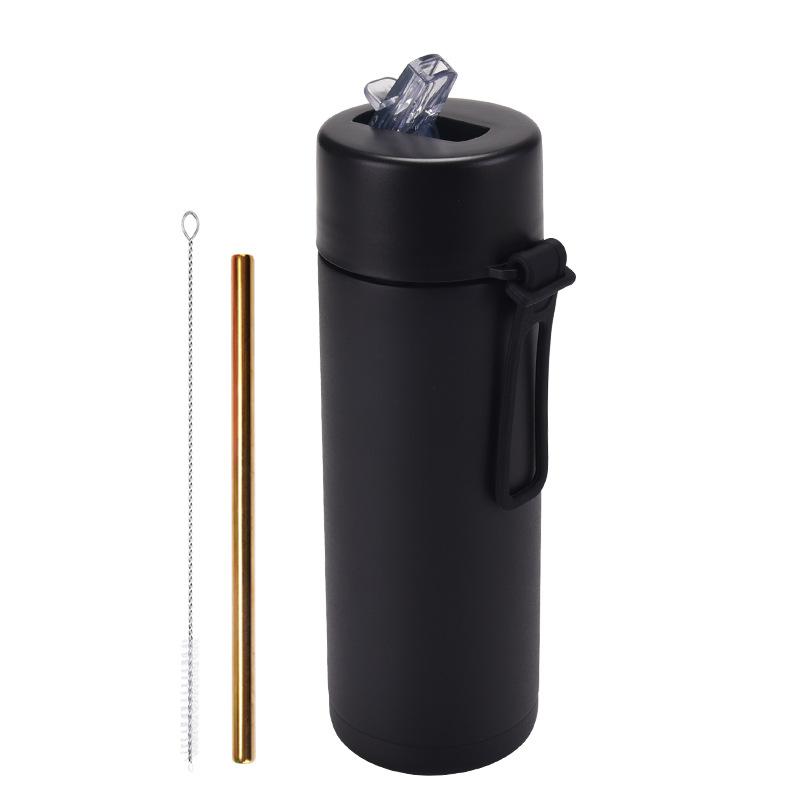 650Ml Sports Kettle Portable Silicone Handle Straw Water Cup Meidakou Stainless Steel Thermos Cup
