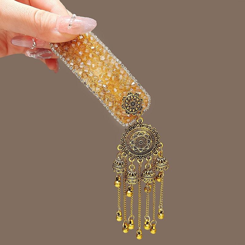 Stylish And Simple Full Diamond Geometric Hairpin, High-End Temperament Side Clip Bb Clip, Versatile Bangs Clip, Hairpin, Hair Accessories