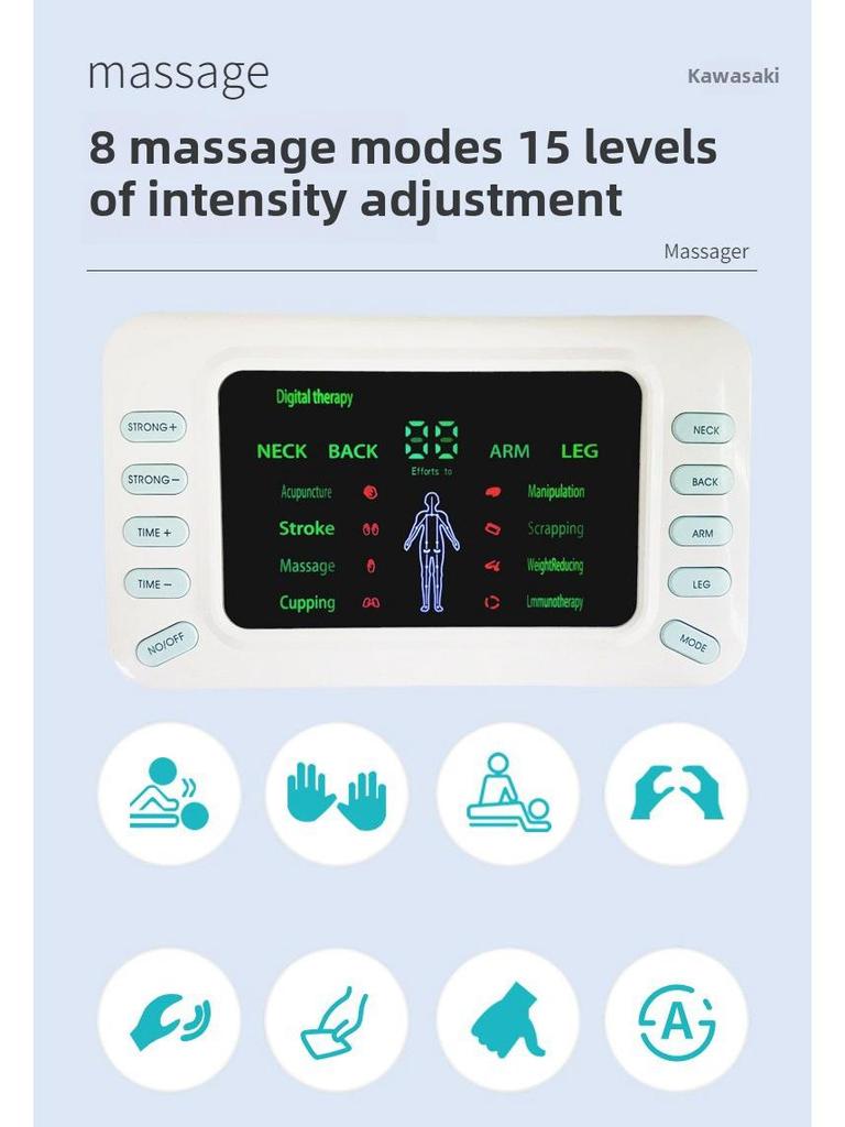Medium-Frequency Meridian Pulse Massager: Multifunctional Shoulder & Neck Massage Device