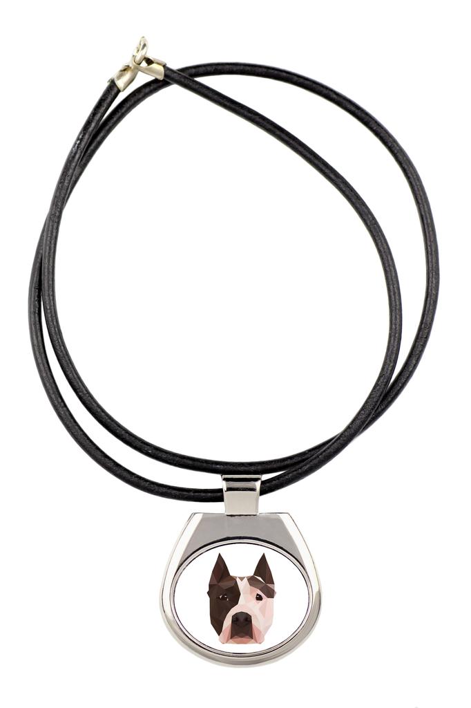 American Staffordshire Terrier, Amstaff – Necklace with a geometric design and the inscription "Art-Dog" | Art-Dog