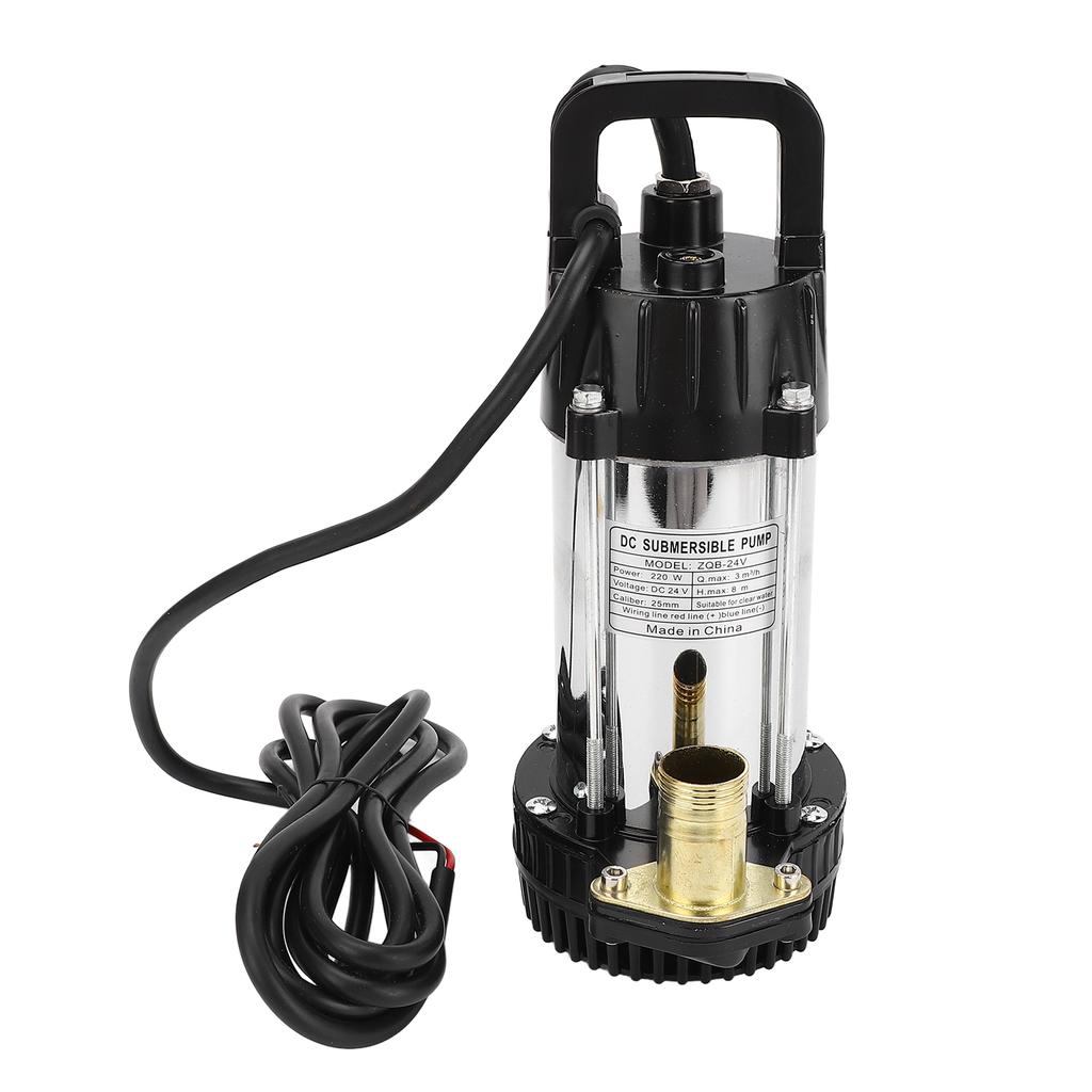 Pompă submersibilă DC 24V 220W 3 metri 3 h 8 m Lift motor din cupru fără perii 1 inch ieșire de apă pentru fermă