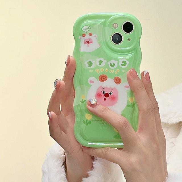 

Противоударный чехол для телефона Ins с рисунком 3d овцы для Iphone 14 Pro Max Plus 13 12 11 Promax Flower, милая задняя крышка в виде ракушки For iphone 14pro