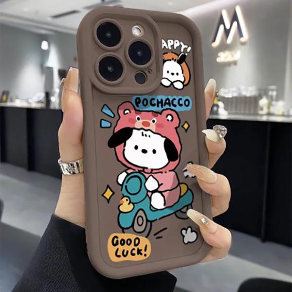 

Step Shell Graffiti Dog Case for Apple 17 Pro Max to 13 Pro iPhone 15 Plus коричневый