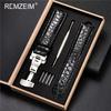 Leather Watch Band 18/20/22/24mm Universal Bracelet Crocodile Pattern Business Watchband Accessories with Gift Packing Box