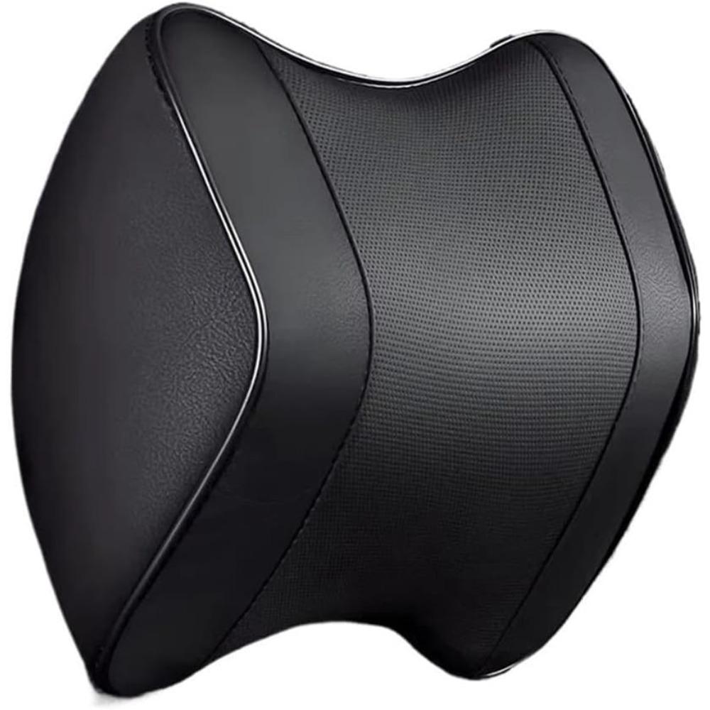 Memory Foam Car Neck Pillow - Ergonomic Headrest Cushion for Comfortable Driving and Support(Black Pillow)