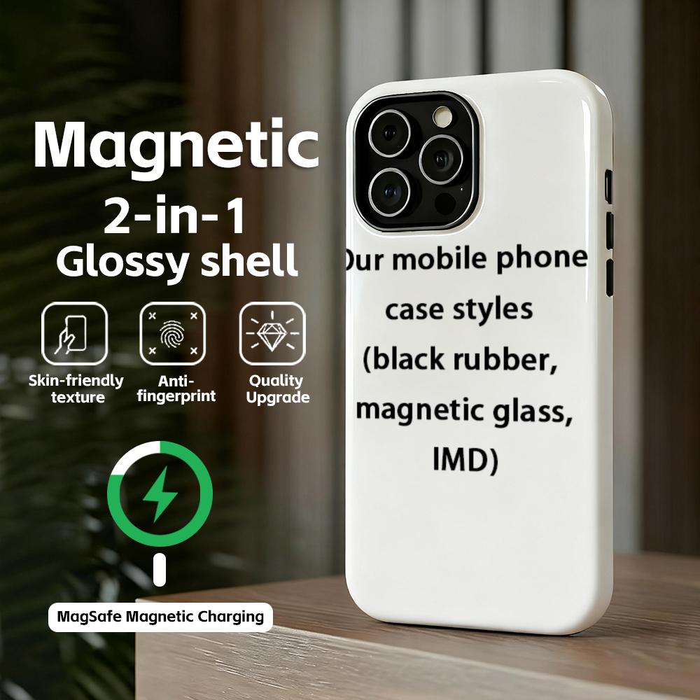 ddddiiiiy Phone Case Magnetic 2-in-1 Glossy shell For iPhone17 16e 16 15 14 13 12 11Pro Max Plus iPhone17 Pro
