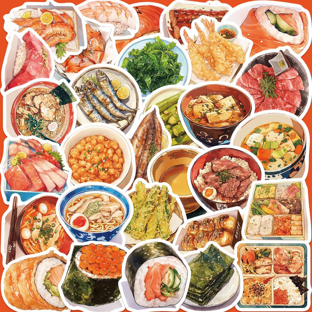 Набор из 30 водостойких японских наклеек - Для дневников, чемоданов, гитар и автомобилей