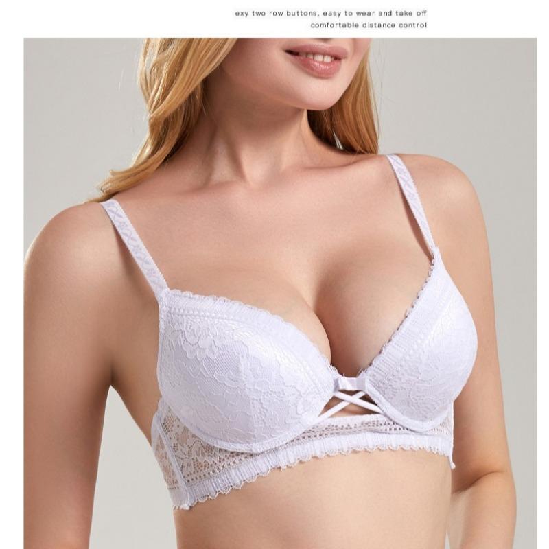 Set Reggiseno Pizzo Sexy Taglie Forti - Reggiseno Push-Up e Modellante & Slip Amici della Pelle