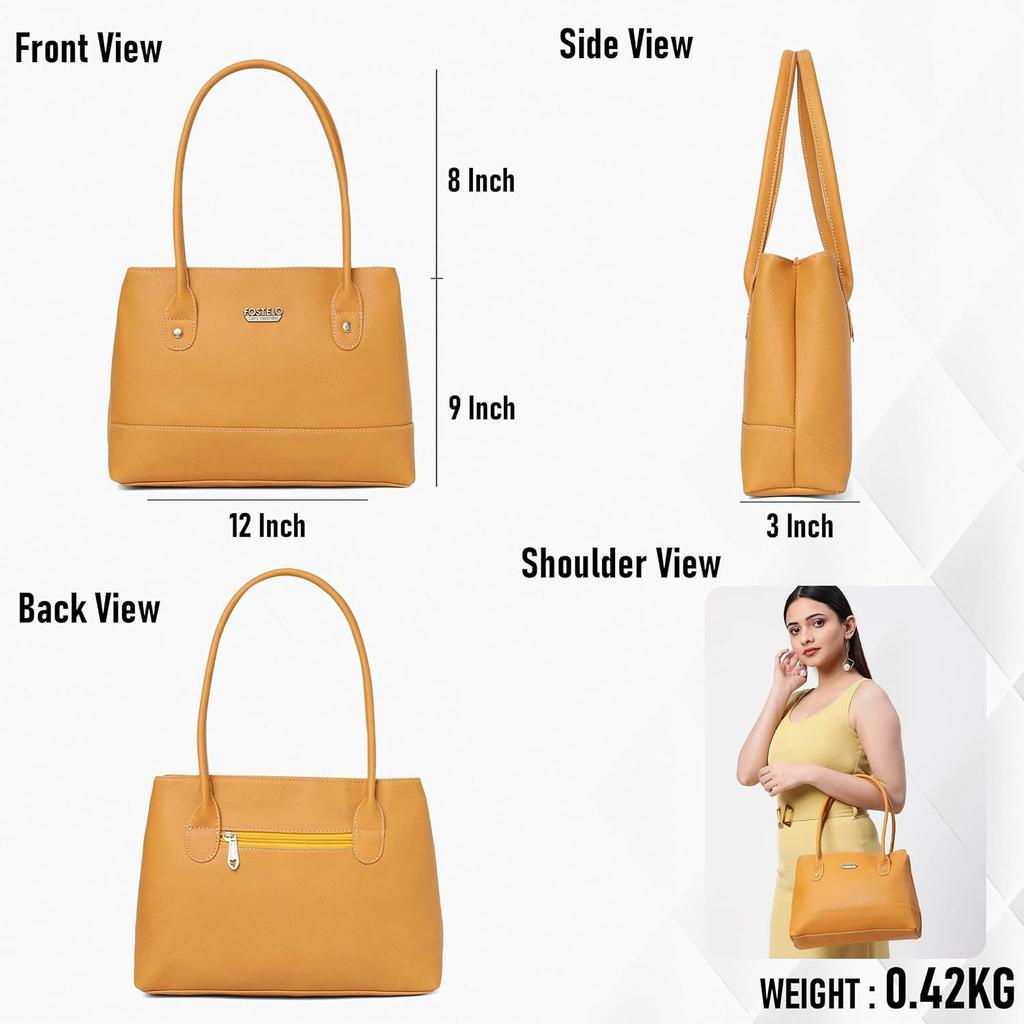 Handväska i konstläder för kvinnor (Medium)