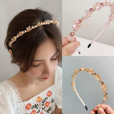 Luxury Crystal Beads Hair Bands Women Girls Headwear Tooth Elastic Headbands Shiny Hair Hoops Accessories