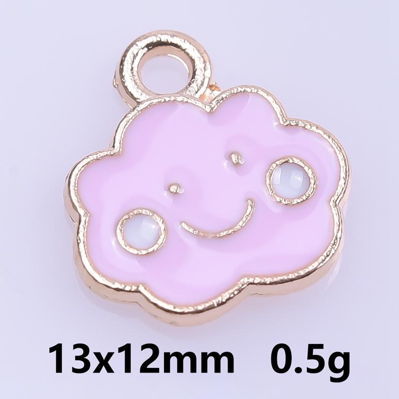 Rosa Liebe Mädchen Accessoires Emaille Großhandel Anhänger Für Schmuckherstellung Zubehör Mond/Blume/Schmetterling Anhänger Charm DIY Ohrring Basteln