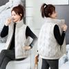 New stand-up collar down cotton clothes vest autumn and winter women's fashion loose versatile vest vest tide