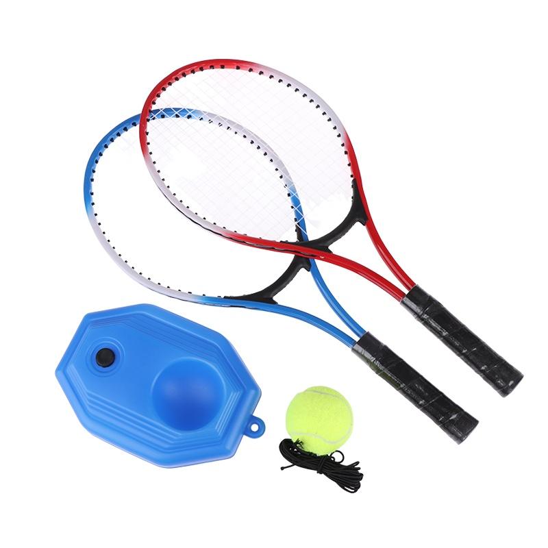 1Set Tennis Trainer With Line Rebound Balls And Elastic Rope Base Beginner'S One Person Tennis Racquet Children'S Suit