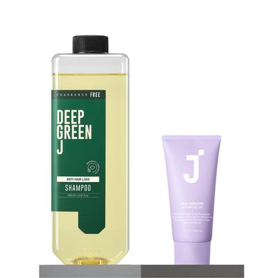 Hluboce zelený šampon Jay Eoseongcho bez vůně 1000 ml (Hedvábný keratinový šampon 2x 50ml Plánovací složení)