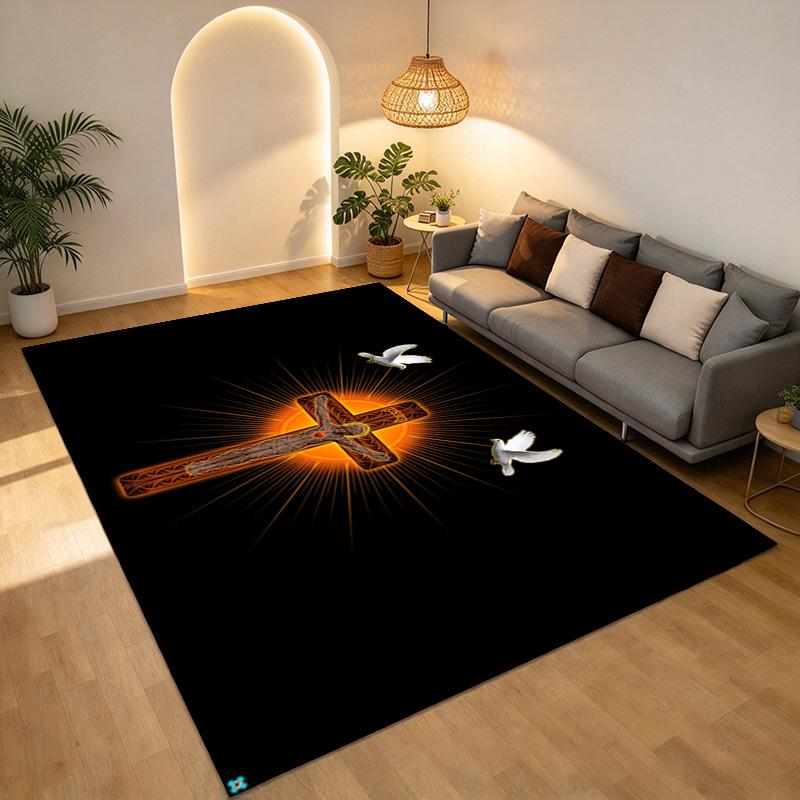 Cross Light Living Room Nonslip Area Rug Soft Carpet For Bedroom Game Playroom Sofa Office Home Decor Doormat Christmas Gift C9301650