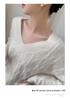 Women's V-neck Wool Twist Sweater - Thick, Loose, Long Sleeve Knit for Autumn/Winter